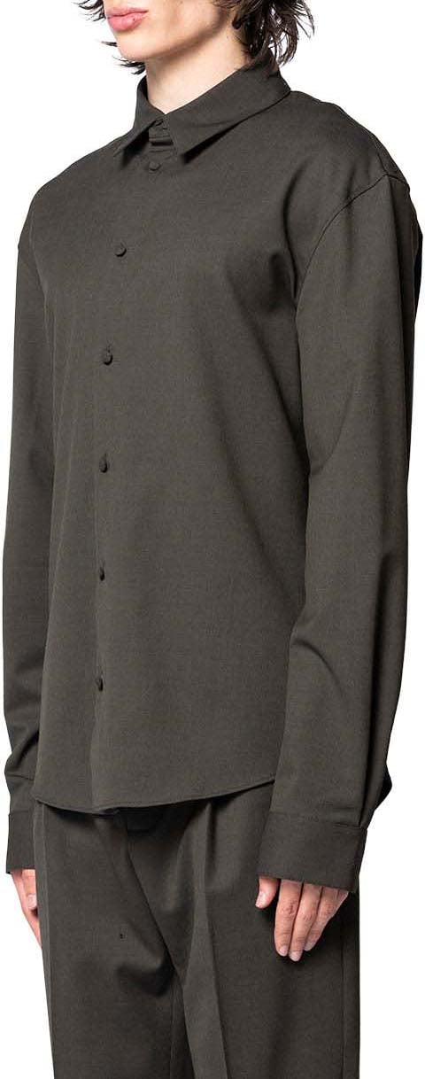 Jacquemus LA CHEMISE MONDANI DARK KHAKI Donkergroen