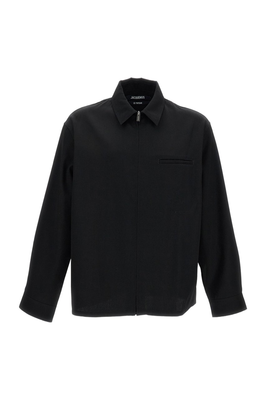 Jacquemus La Chemise Mecano Zipped Shirt Zwart