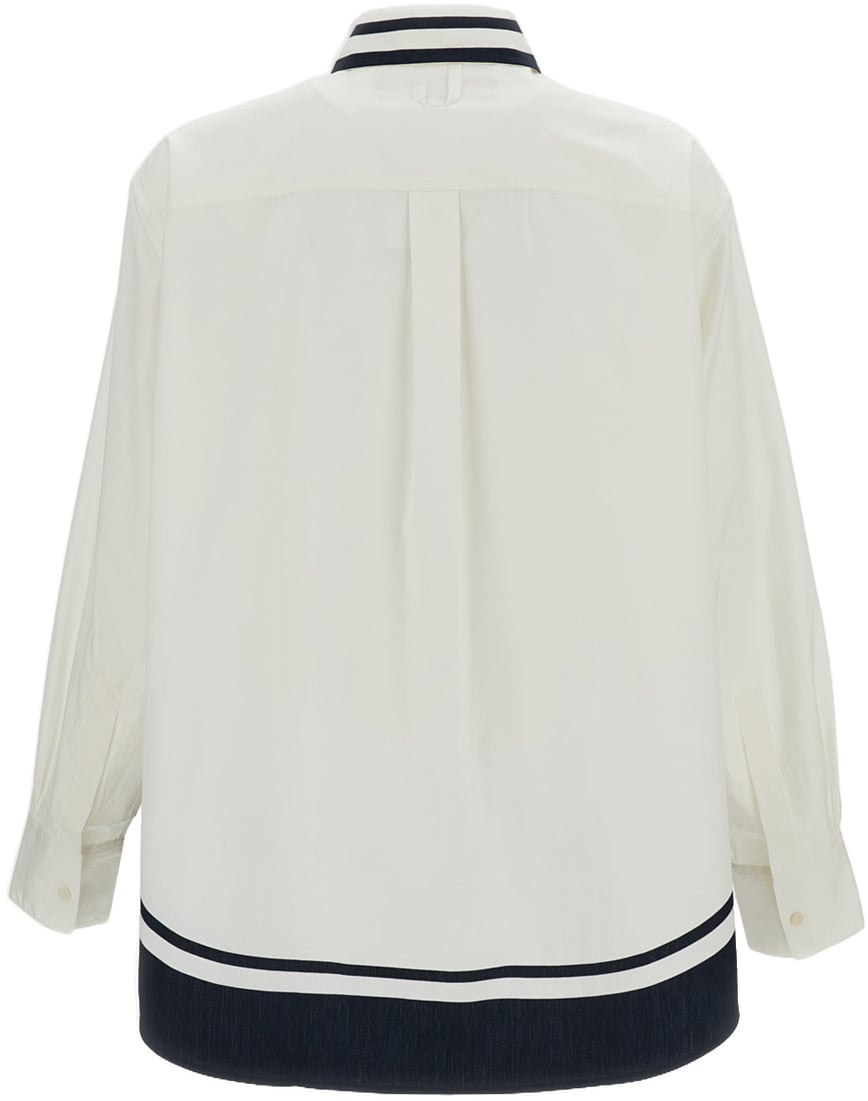 Jacquemus White Blue Camargue Cotton Shirt Wit
