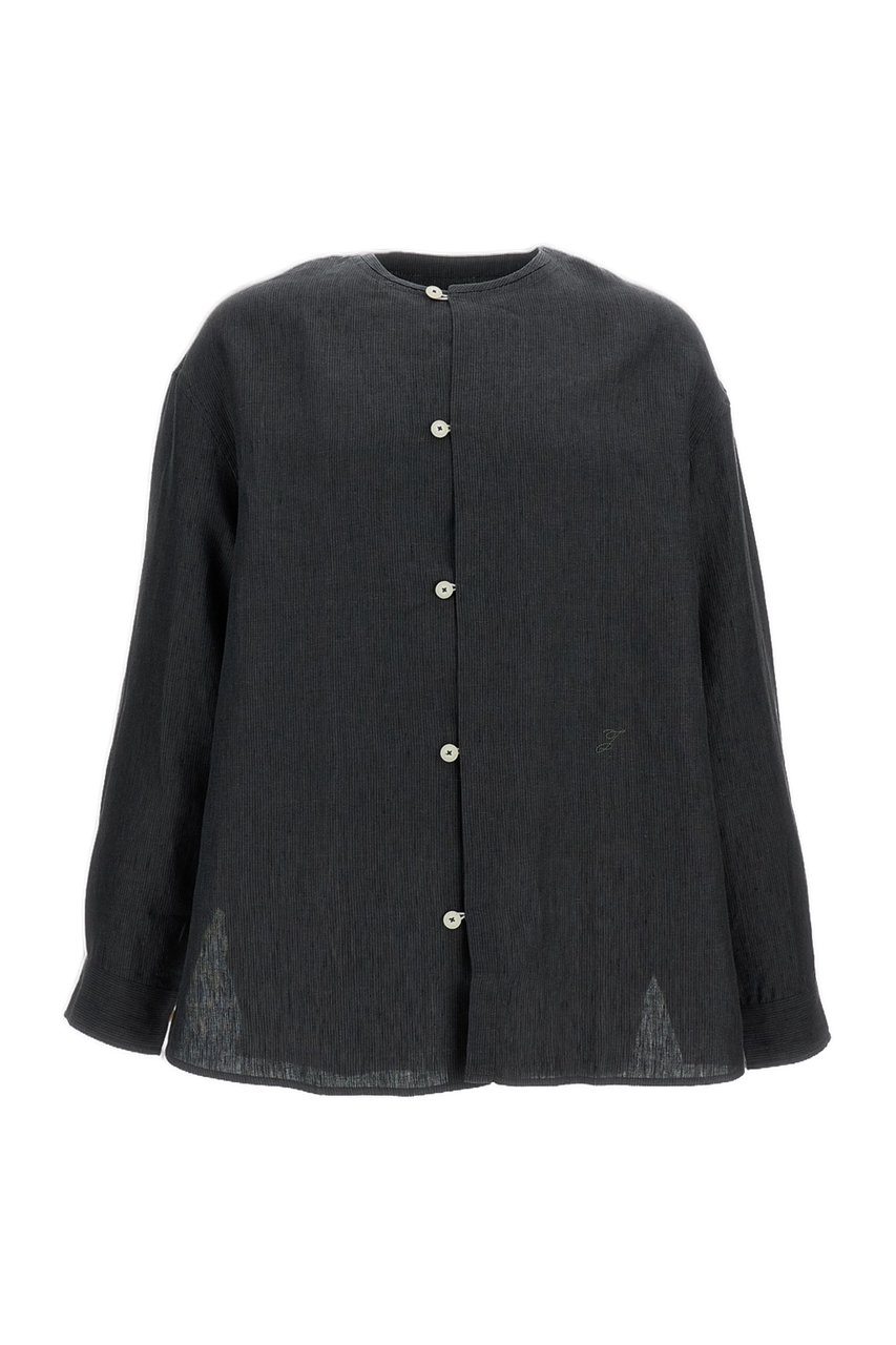 Jacquemus Grey La Chemise Pastro Linen Shirt Grijs