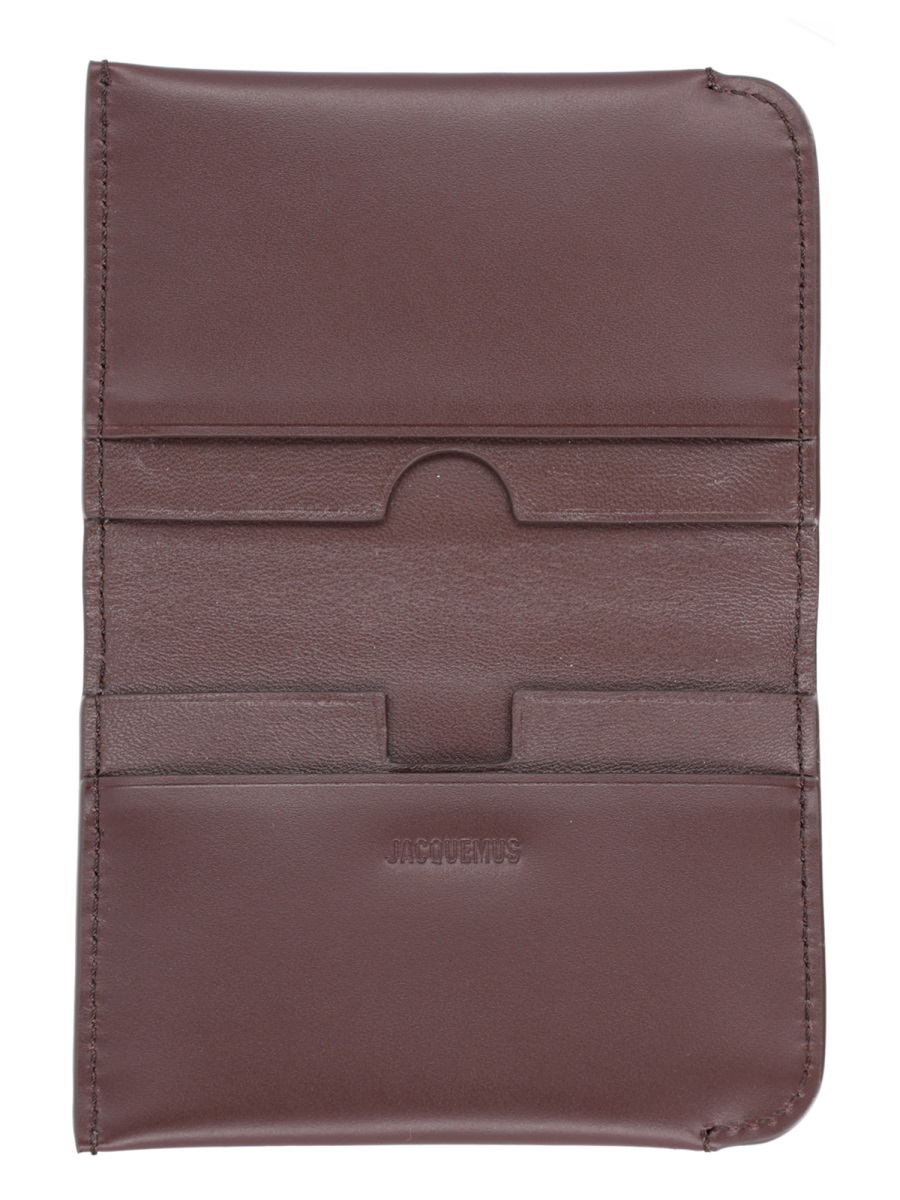 Jacquemus Curved Edge Minimalist Multiple Slots Wallet Card Holder Grijs