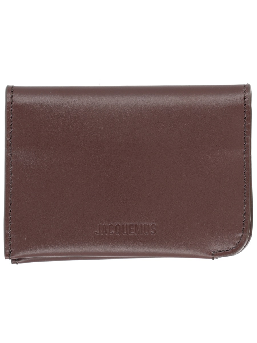 Jacquemus Curved Edge Minimalist Multiple Slots Wallet Card Holder Grijs