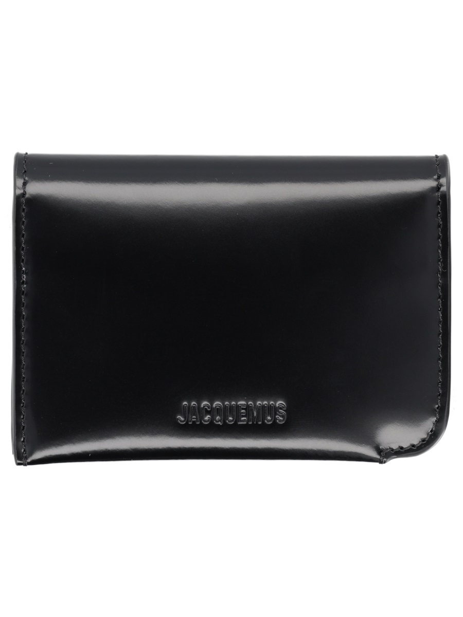Jacquemus Neutrals Curved Bottom Corners Wallet Zwart