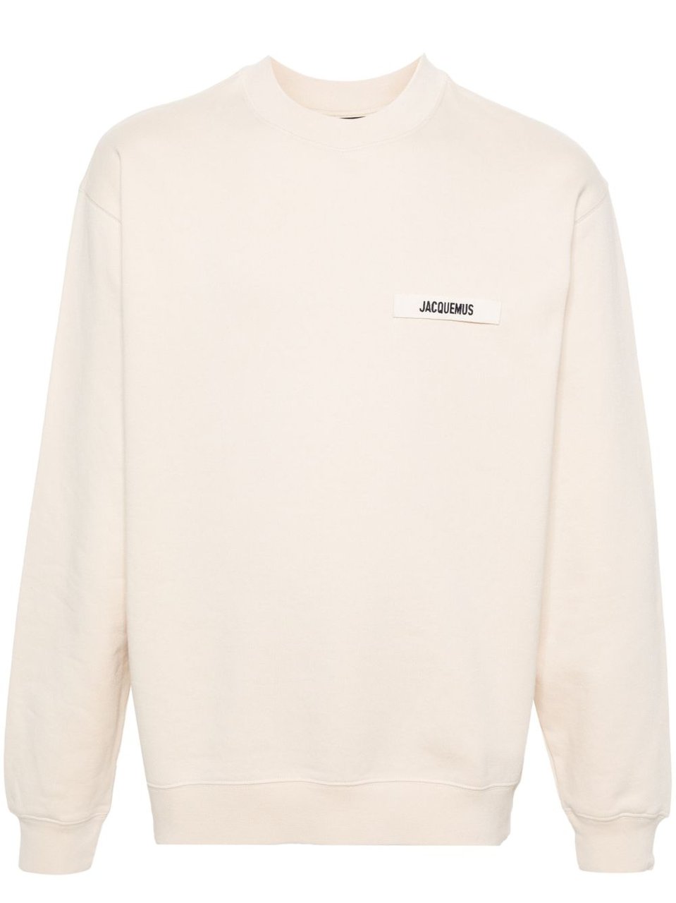 Jacquemus Minimalist Crew Neck Sweater with Subtle Branding Neutraal