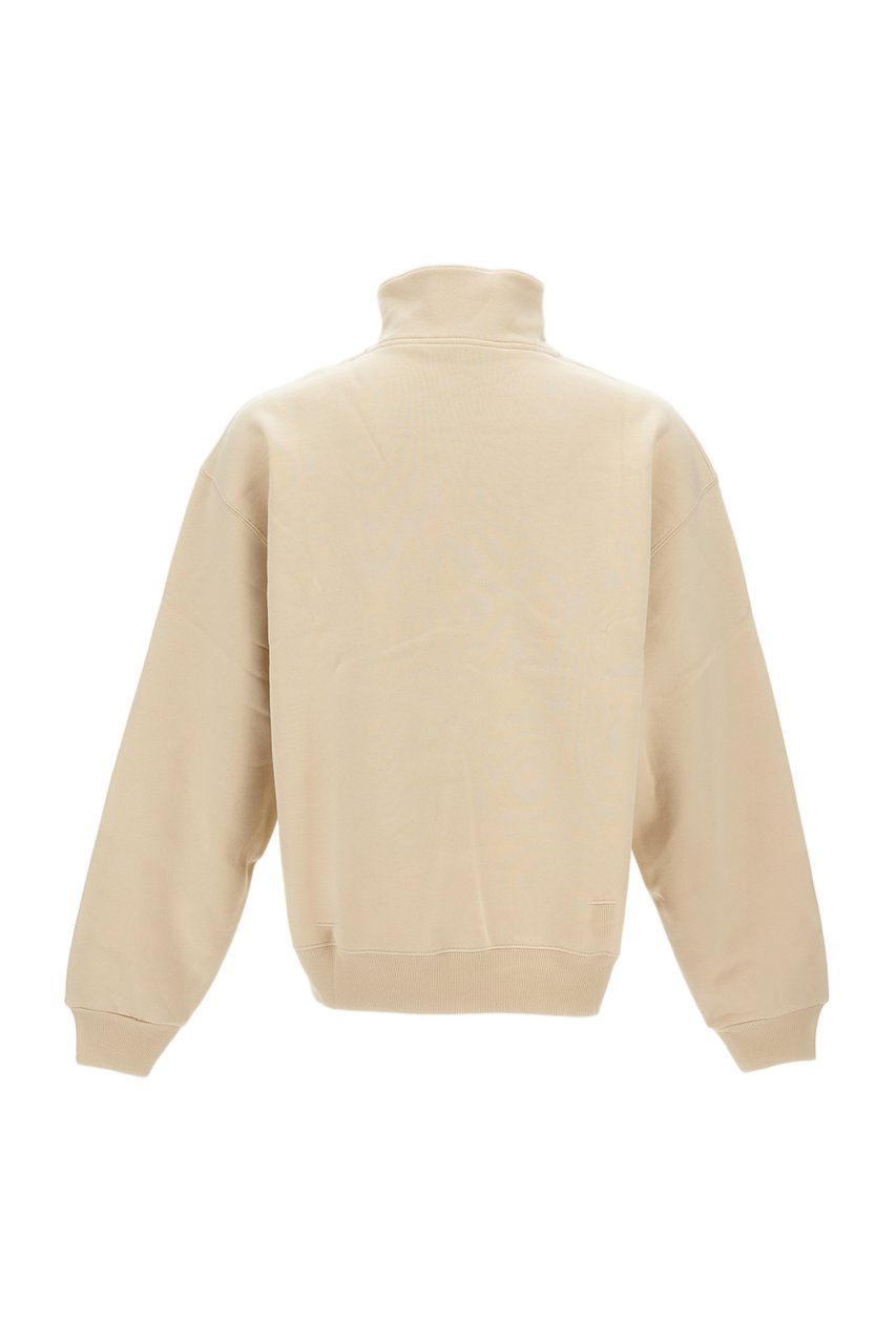 Jacquemus High Neck GROS GRAIN Sweatshirt with Metal Zip and Logo Neutraal