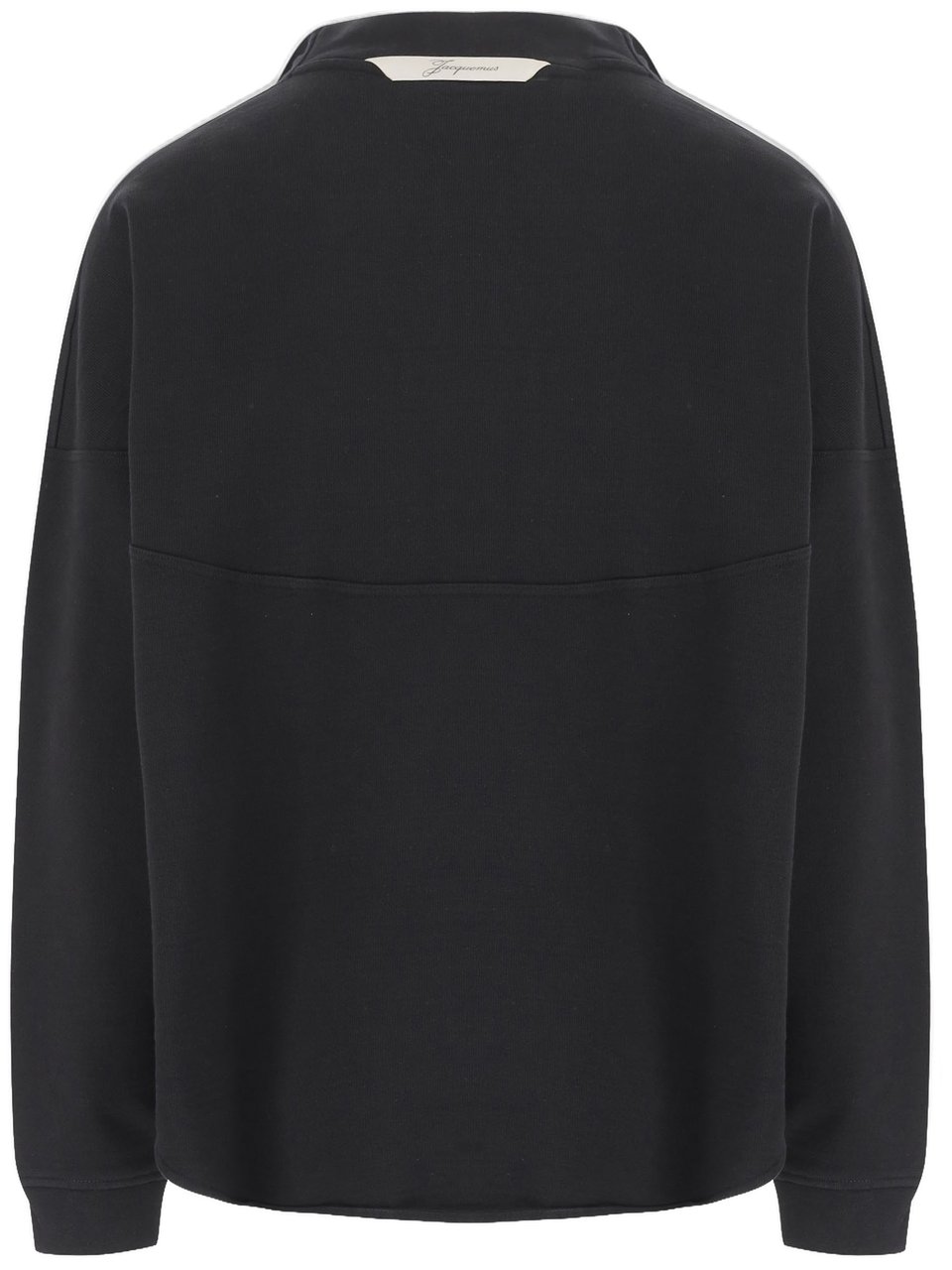 Jacquemus Rond Carré Sweatshirt With Turtle Neck And Zip Zwart