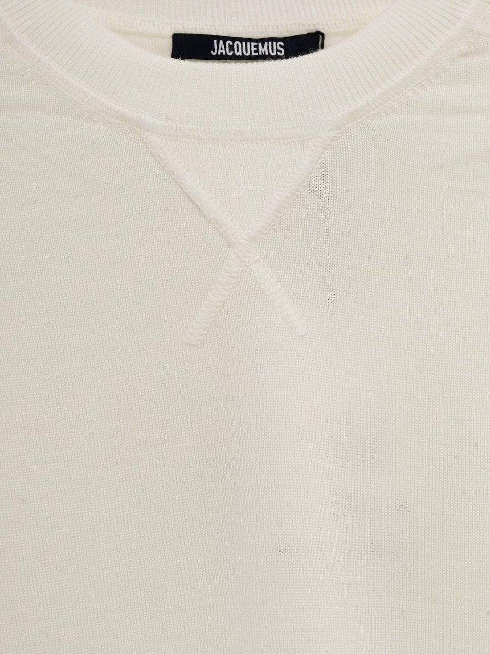 Jacquemus Off-White Crew Neck Sweater Wit