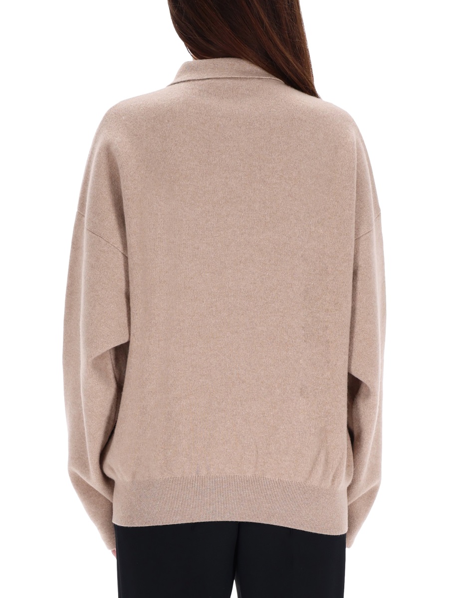Jacquemus Beige Relaxed Polo Collar Sweater Neutraal