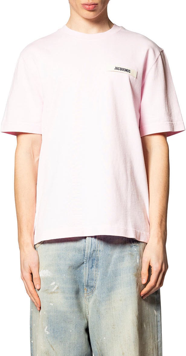 Jacquemus LE TSHIRT GROS GRAIN PINK 2 Roze
