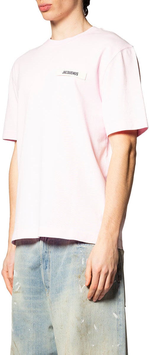 Jacquemus LE TSHIRT GROS GRAIN PINK 2 Roze
