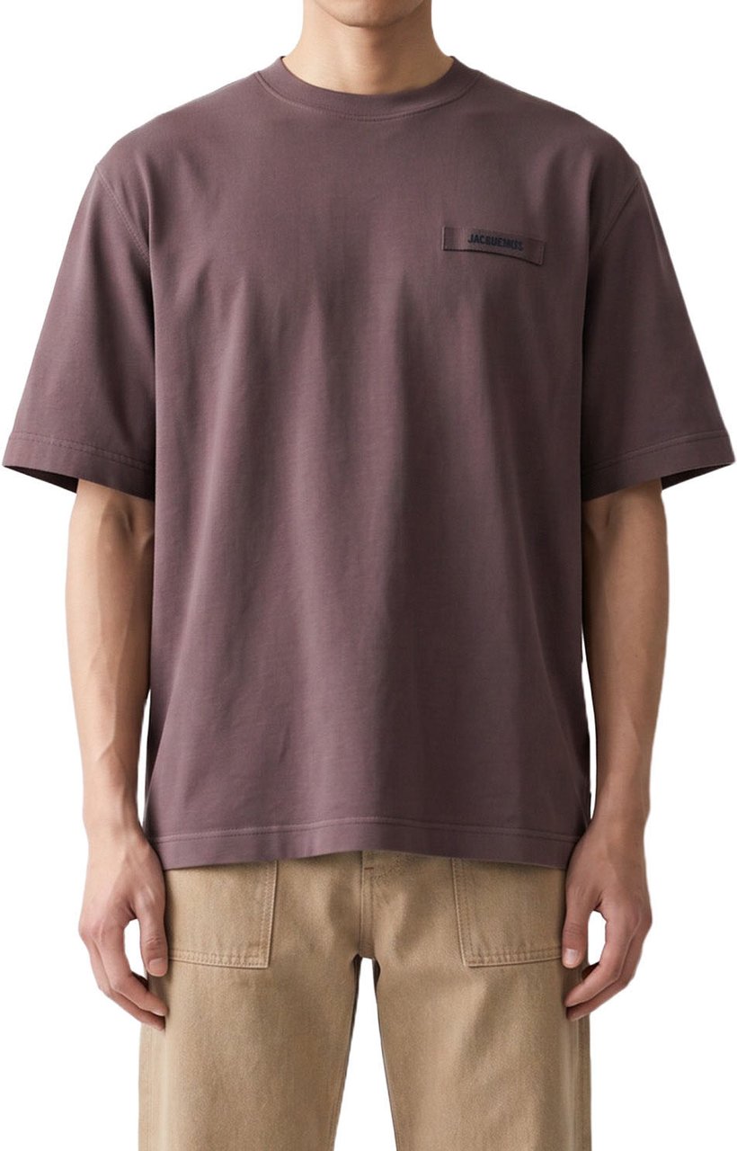 Jacquemus LE TSHIRT GROS GRAIN BROWN Divers