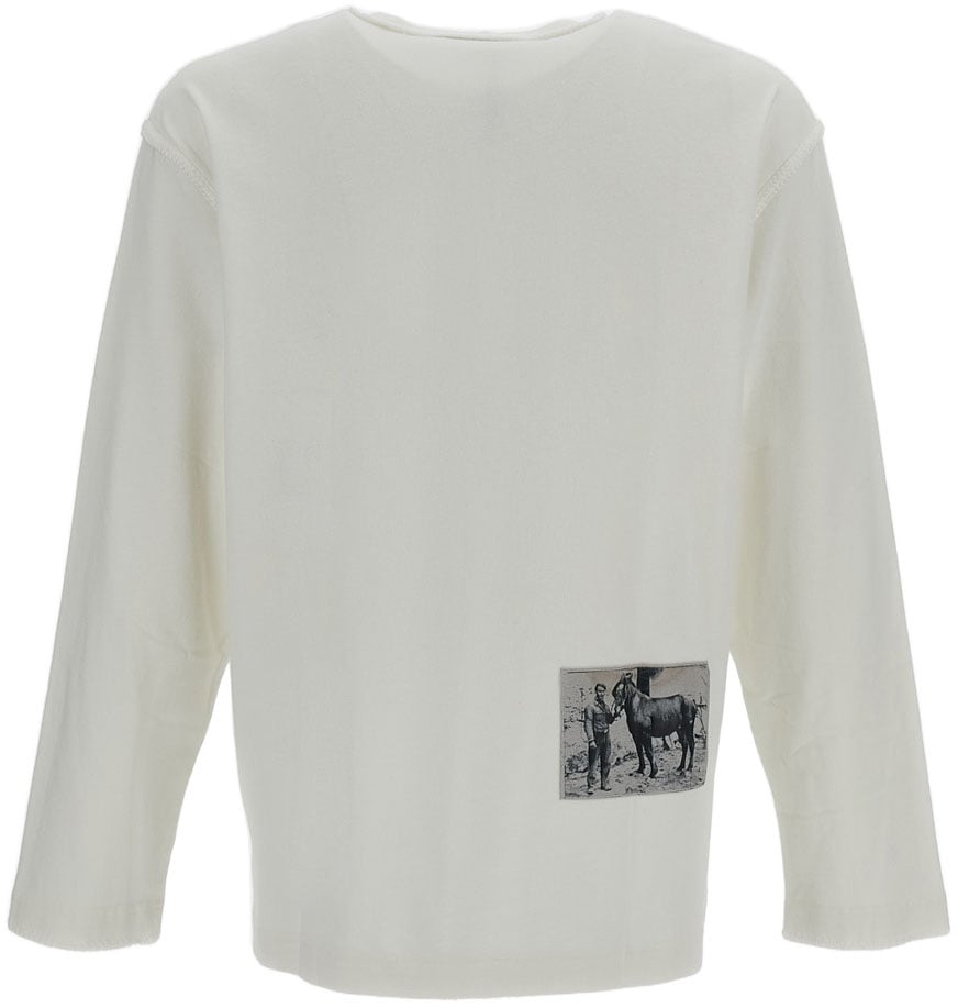 Jacquemus White Photographic Print Cotton T-Shirt Wit