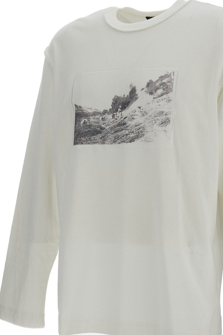 Jacquemus White Photographic Print Cotton T-Shirt Wit
