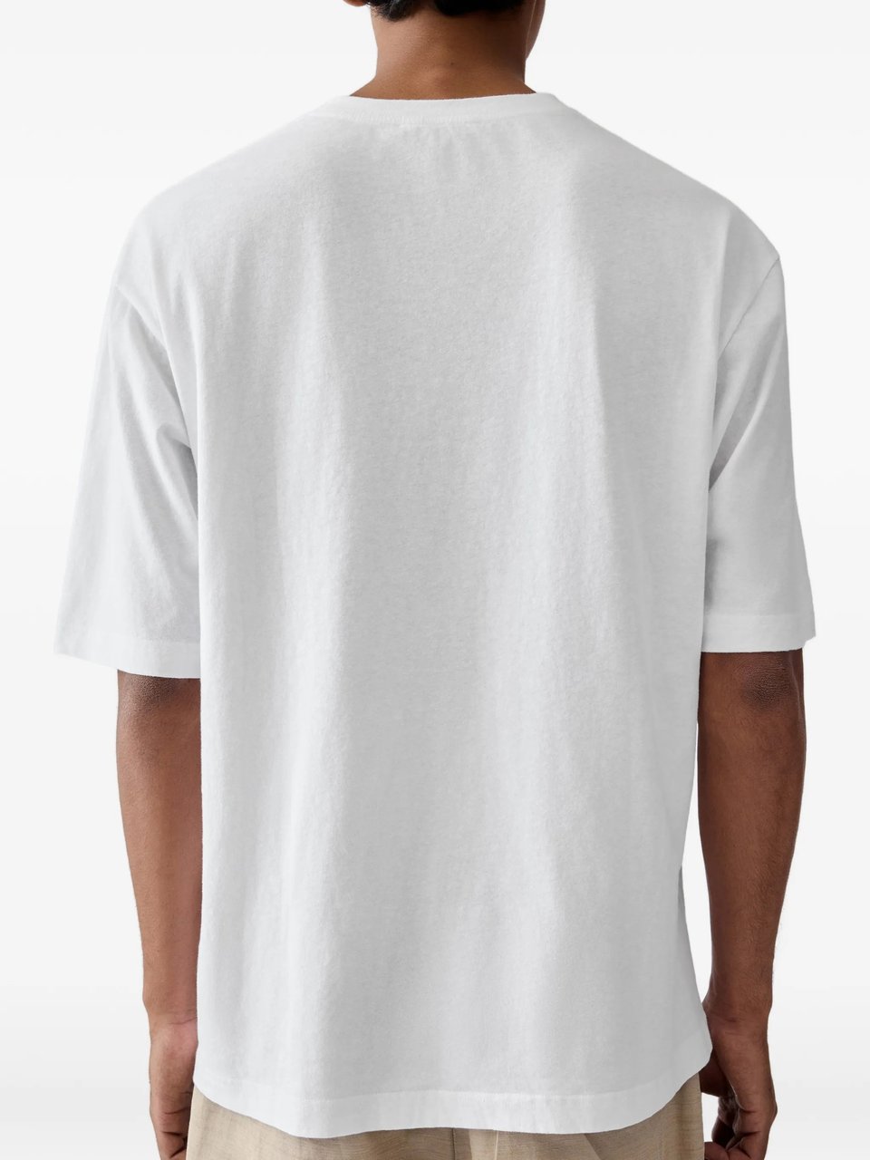 Jacquemus Beige Silk and Nylon Knit T-Shirt Wit