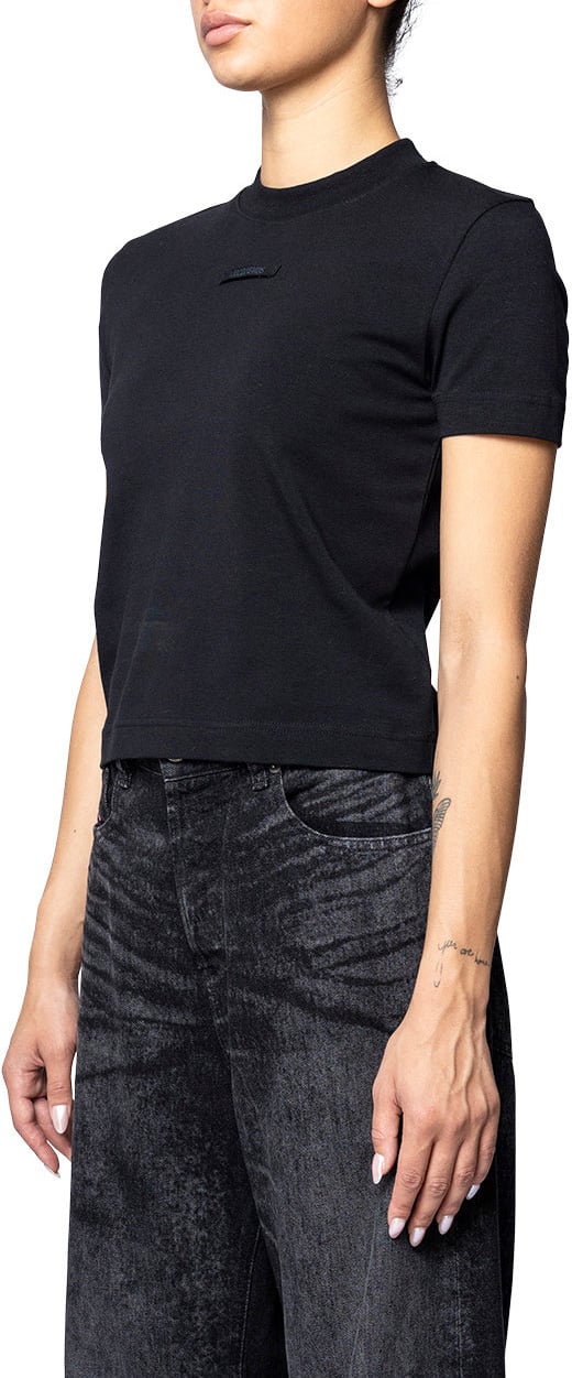 Jacquemus LE TSHIRT GROS GRAIN BLACK Zwart