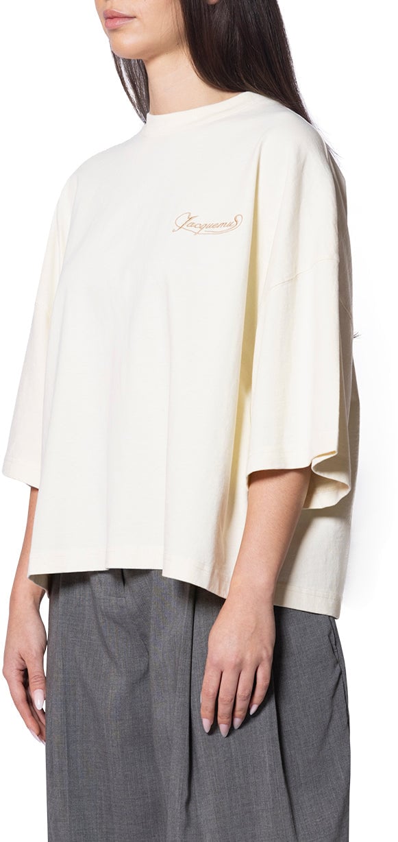 Jacquemus LE TSHIRT CORTO UNI CLUB BEIGE Beige