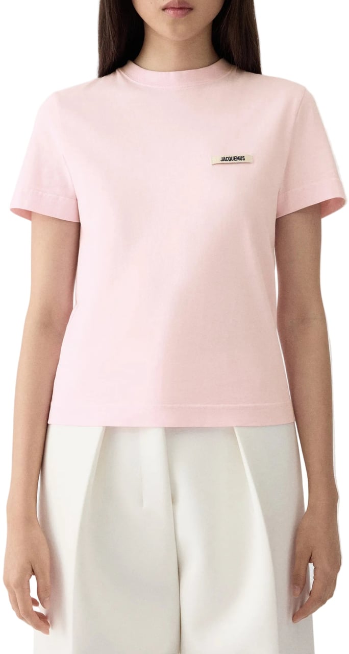 Jacquemus LE TSHIRT GROS GRAIN MC PINK 2 Roze