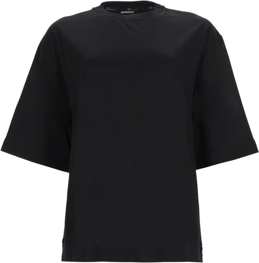 Jacquemus Neutrals Ventadou Boxy Straight Fit T-Shirt Zwart