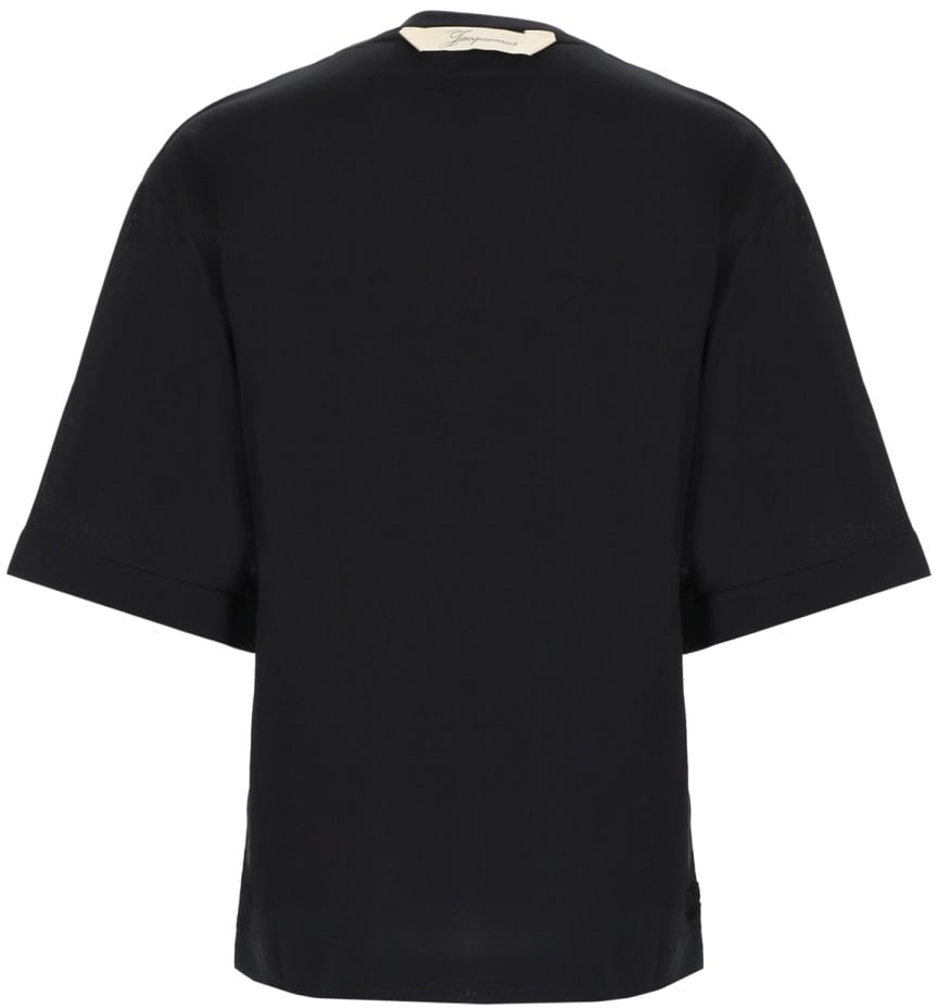Jacquemus Neutrals Ventadou Boxy Straight Fit T-Shirt Zwart