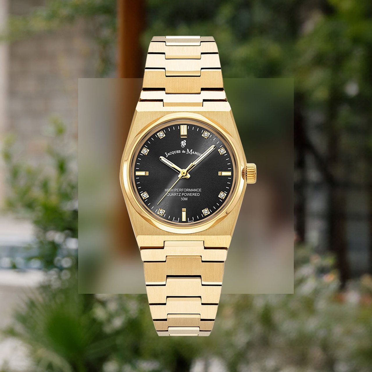 Jacques du Manoir Horizon - Horloge - Groen Goud