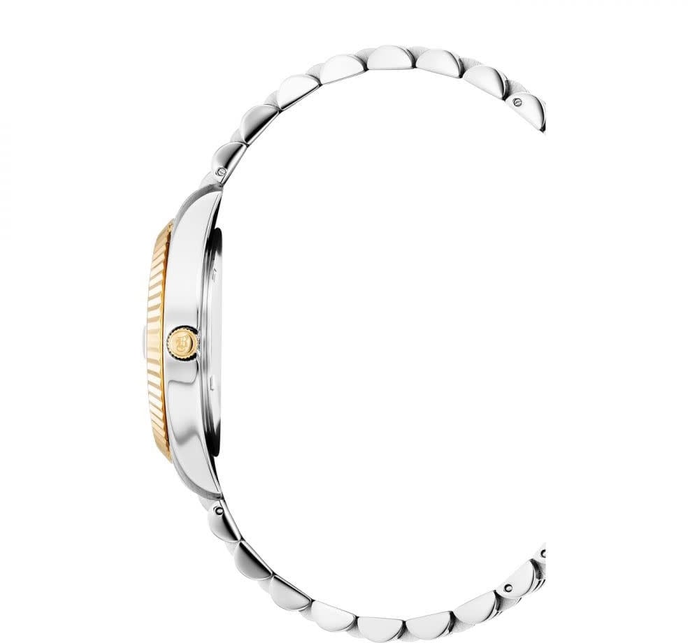 Jacques du Manoir Jacques du Manoir Horloge JWL01207 Staal Bi-color met Zwarte Wijzerplaat met Zirkonia 31mm Goud