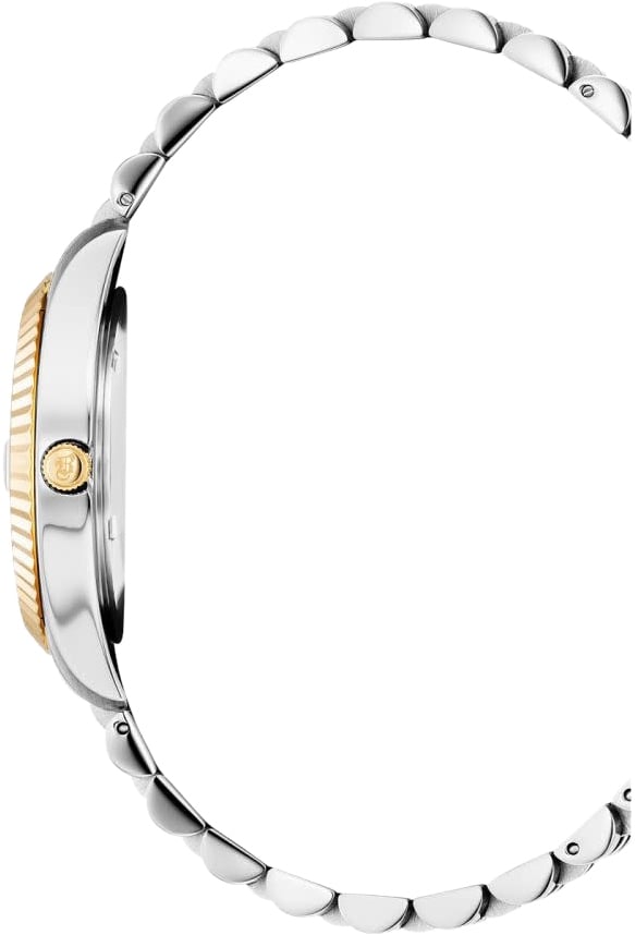 Jacques du Manoir Jacques du Manoir Horloge JWL01303 Inspiration Roman Staal Bi-color met MOP Wijzerplaat 36mm Goud