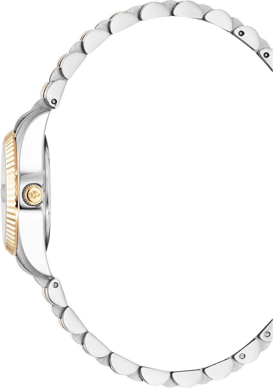 Jacques du Manoir Horloge JWL02104 Inspiration Classic Staal Bi-color Quartz Swiss made Groene Wijzerplaat 26.5mm Zilver