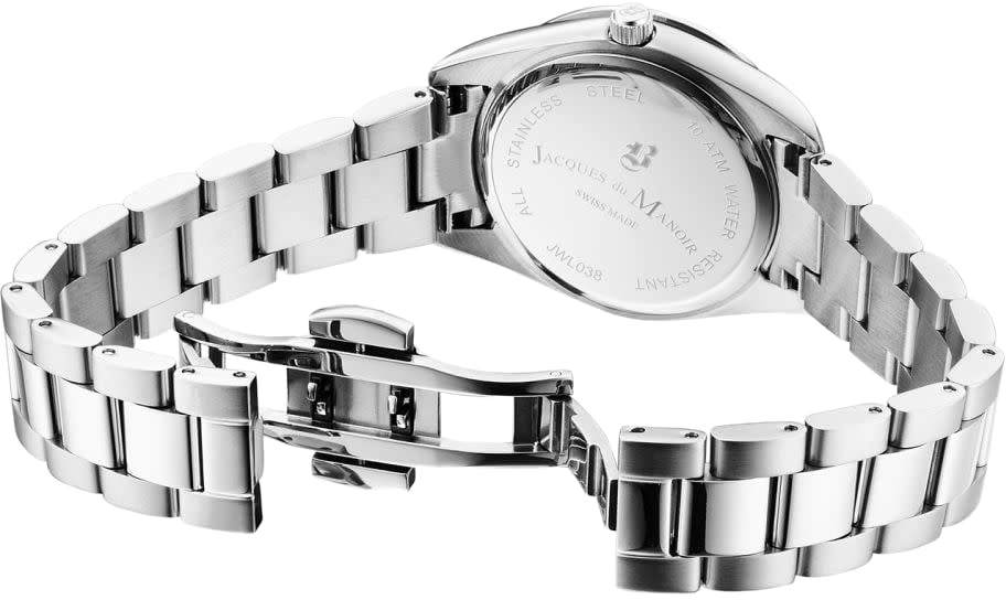 Jacques du Manoir Jacques du Manoir Horloge JWL03803 Inspiration Allure Staal met Bruine Wijzerplaat 32mm Divers