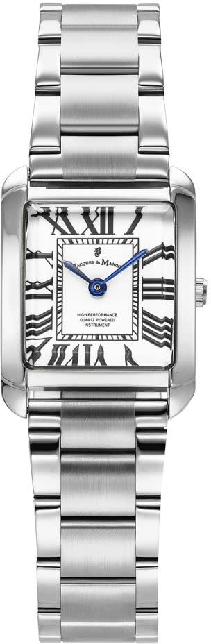 Jacques du Manoir Jacques Du Manoir Horloge JWL04401 Emily Staal Quartz Swiss made Vierkant Zilver