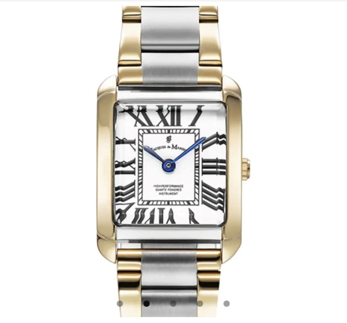 Jacques du Manoir Jacques Du Manoir Horloge JWL04403 Emily Staal Bi-color Quartz Swiss made Vierkant Zilver