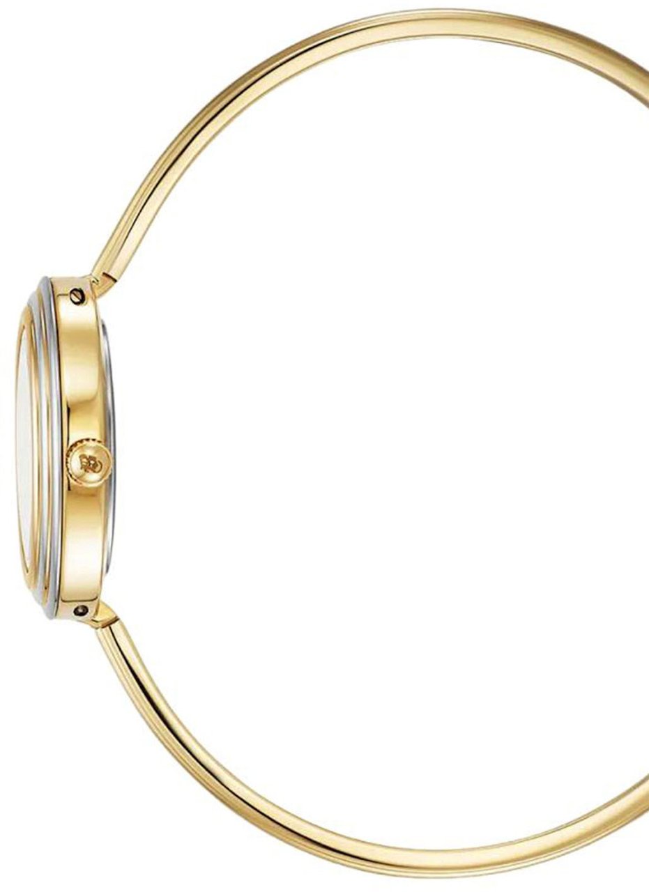 Jacques du Manoir Jacques Du Manoir JWL05401 Aurora Horloge Staal Goudkleurig  met witte wijzerplaat maat 26 mm met 4 verschillende ringen Goud