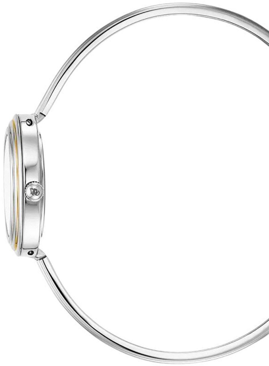 Jacques du Manoir Jacques Du Manoir JWL05403 Aurora Horloge Staal Bi-Color  met witte wijzerplaat maat 26 mm met 4 verschillende ringen Zilver