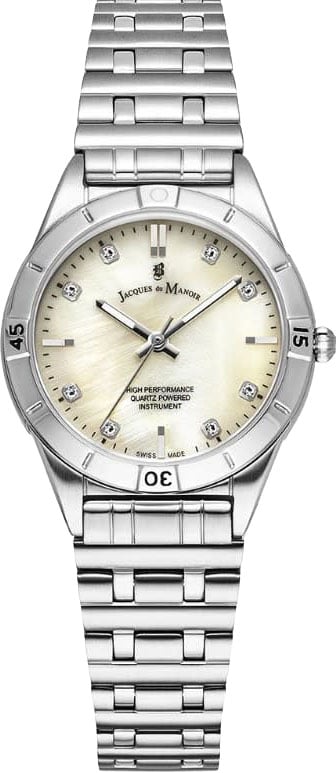 Jacques du Manoir Jacques du Manoir Horloge JWL05901 Staal Quartz Leonie Parelmoer Wijzerplaat 29mm Zilver