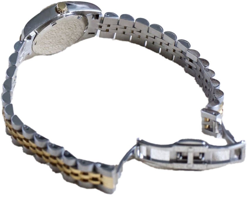 Jacques du Manoir Jacques du Manoir Horloge NRO.08 Staal Bi-color Zilveren Wijzerplaat met Zirkonia 26mm Zilver