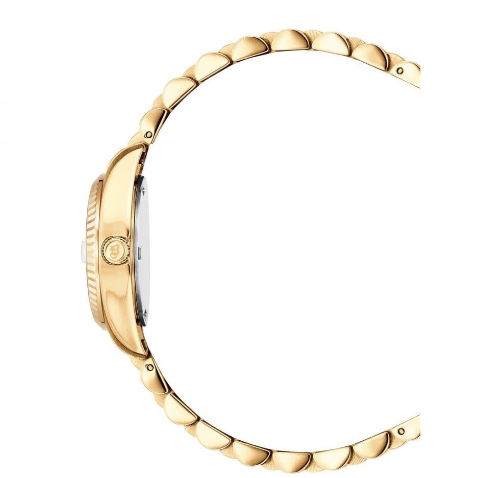 Jacques du Manoir Jacques du Manoir Horloge NRO.12 Staal met Geelgouden Plating en Zilveren Wijzerplaat met Zirkonia 26mm Goud