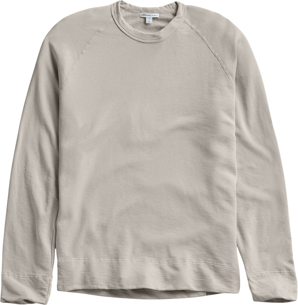 James Perse Overcast Pigment Vintage Terry Sweatshirt Grijs