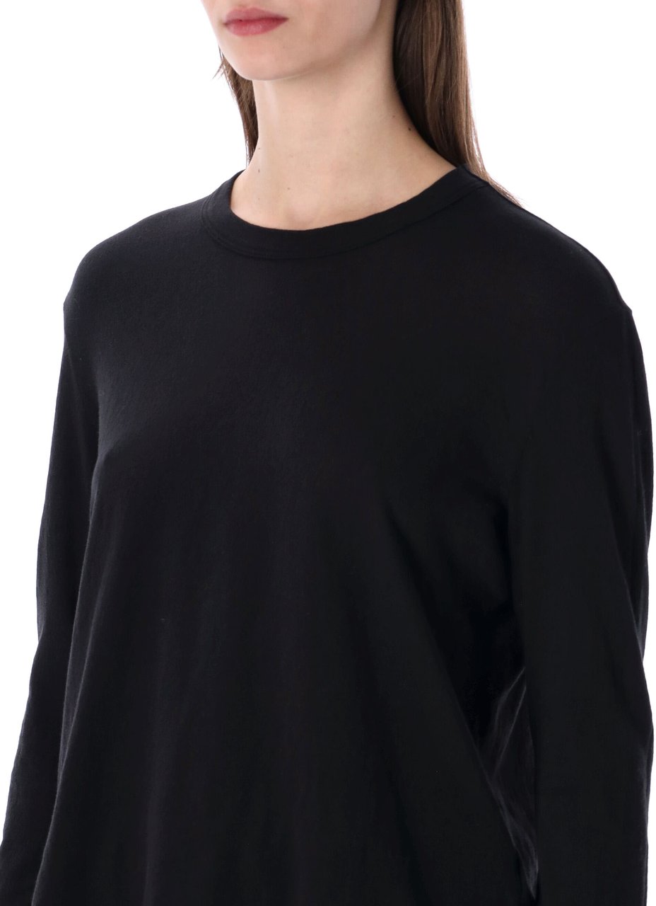 James Perse Lightweight Crepe Jersey Oversized T-Shirt Zwart