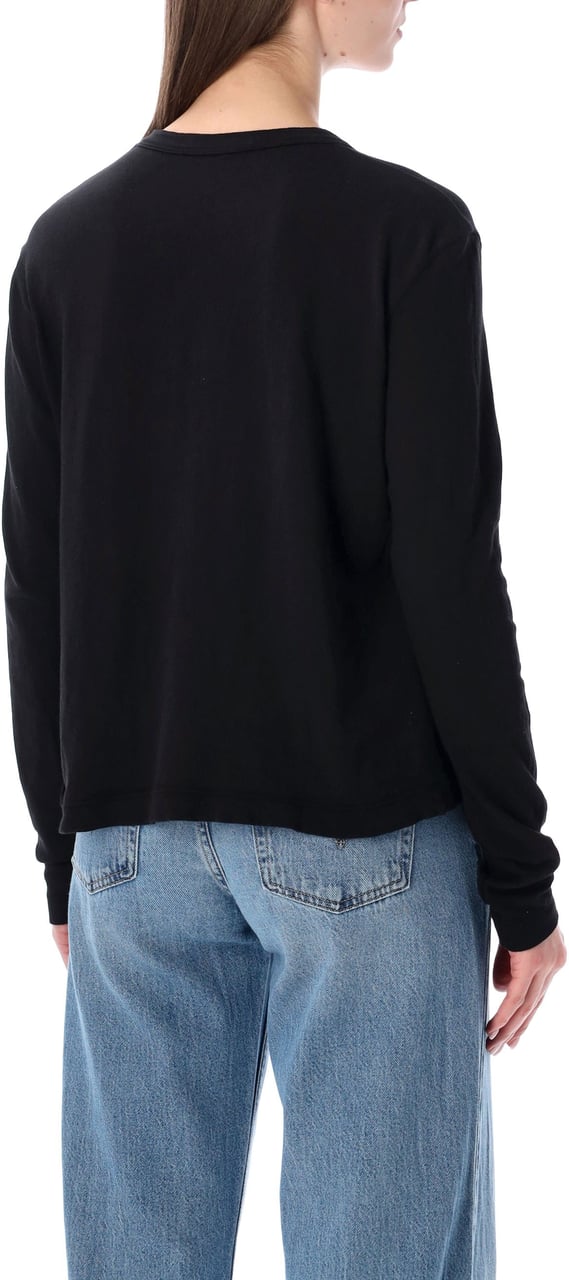 James Perse Lightweight Crepe Jersey Oversized T-Shirt Zwart