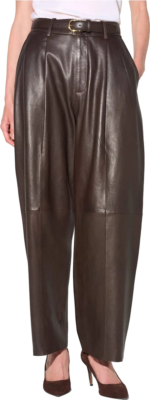 Janice Balti Pantalons Bruin Balti Leer Bruin