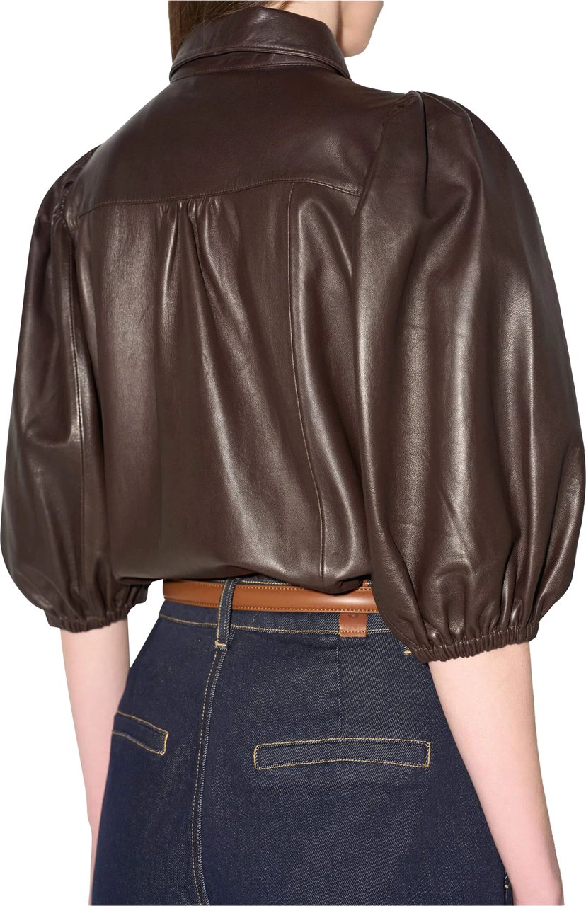 Janice Lars Blouses Bruin Lars Leer Bruin