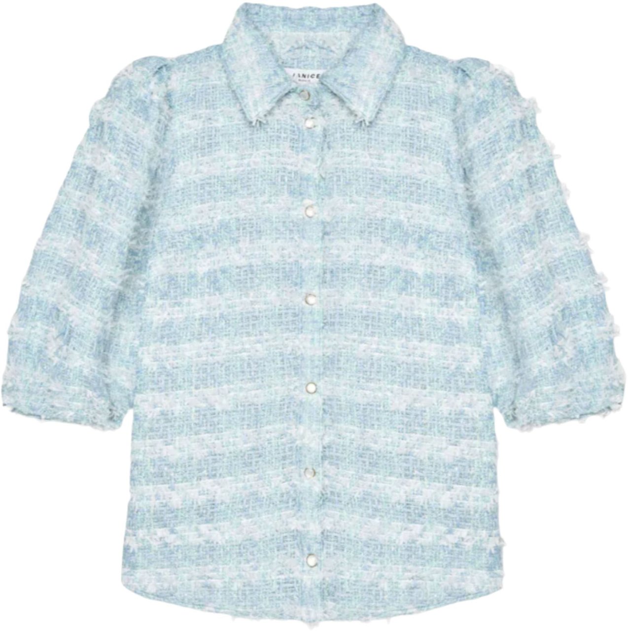 Janice Janice Blouse Blouses Blauw Lars Tweed Blauw