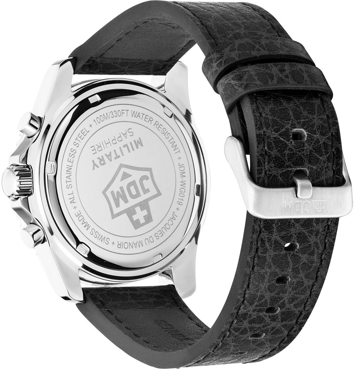 JDM Military Sierra - Horloge - Zwart Zilver