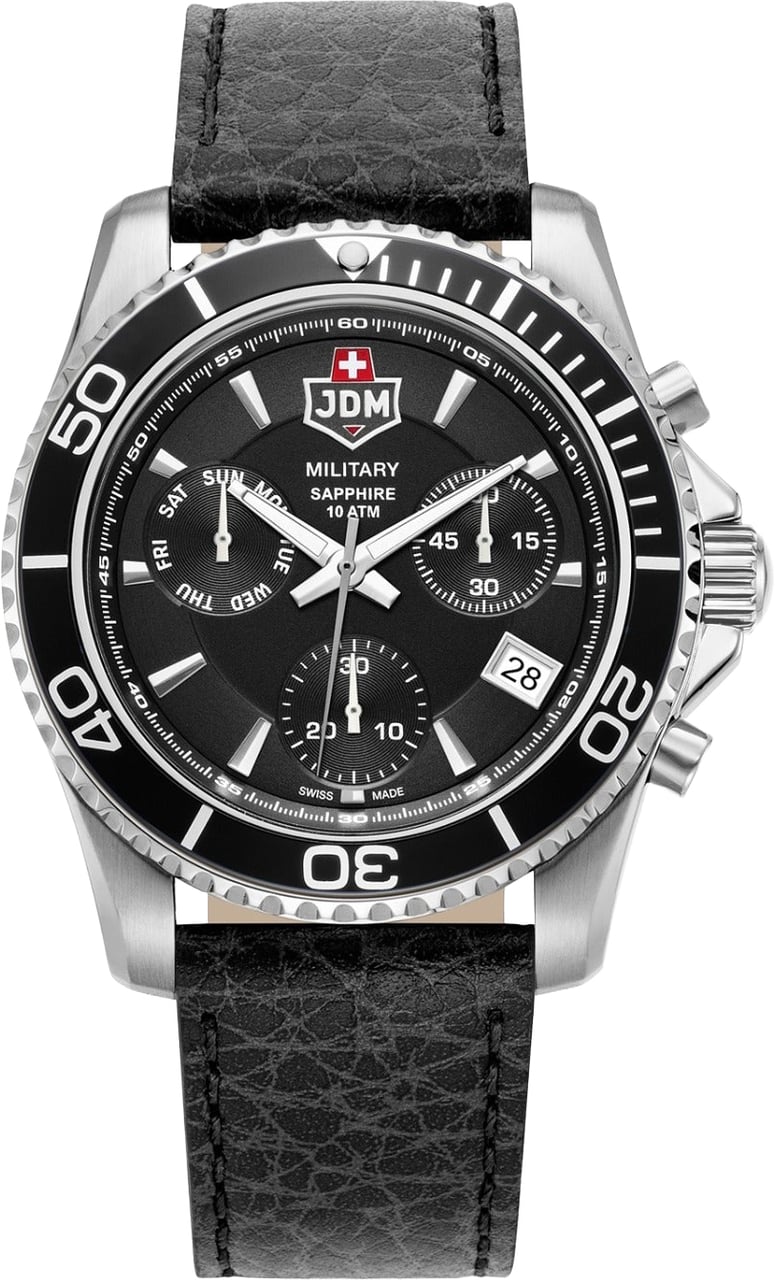 JDM Military Sierra - Horloge - Zwart Zilver