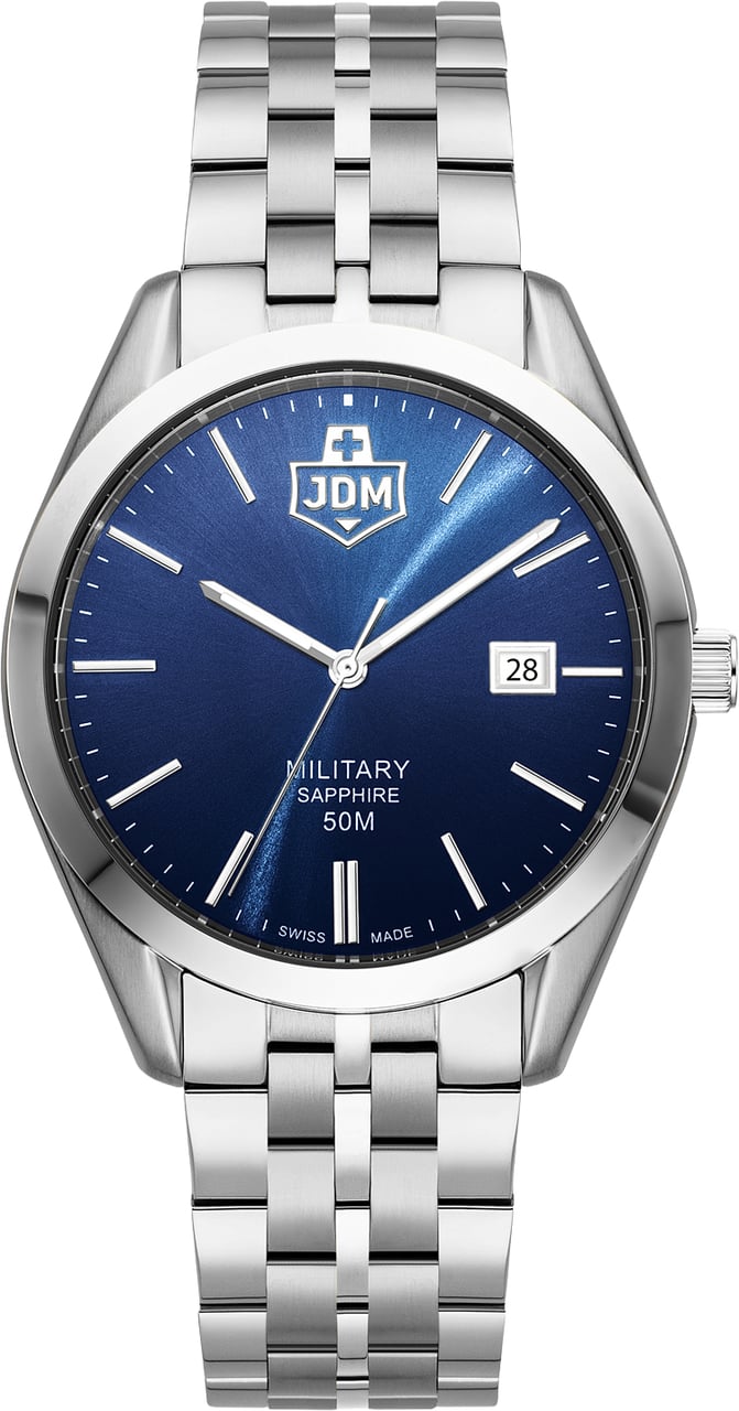 JDM Military Interlaken Gents - Horloge - Blauw Divers