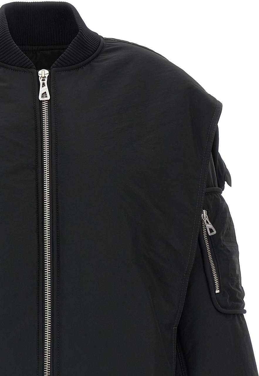 Jean Paul Gaultier Black Polyethylene Bomber Zwart