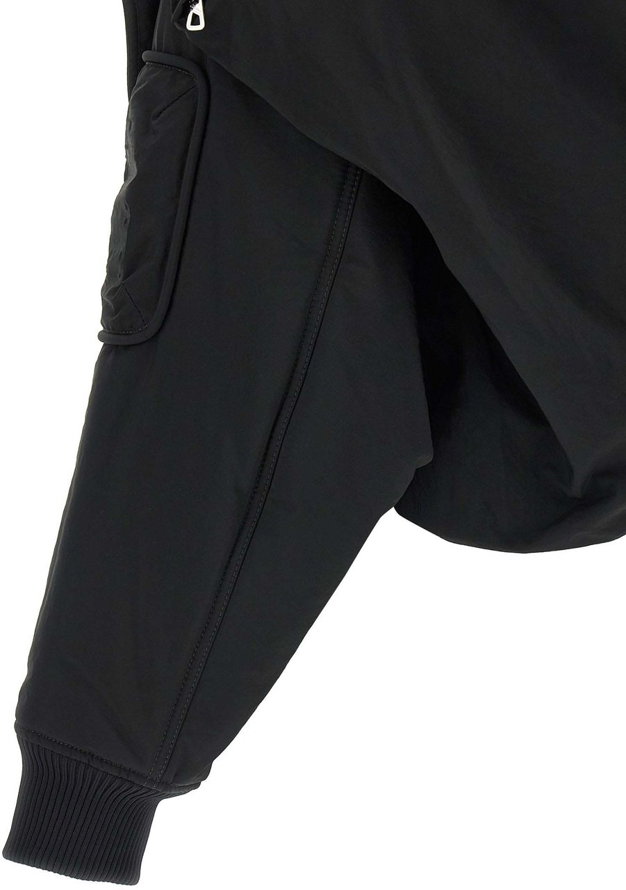 Jean Paul Gaultier Black Polyethylene Bomber Zwart