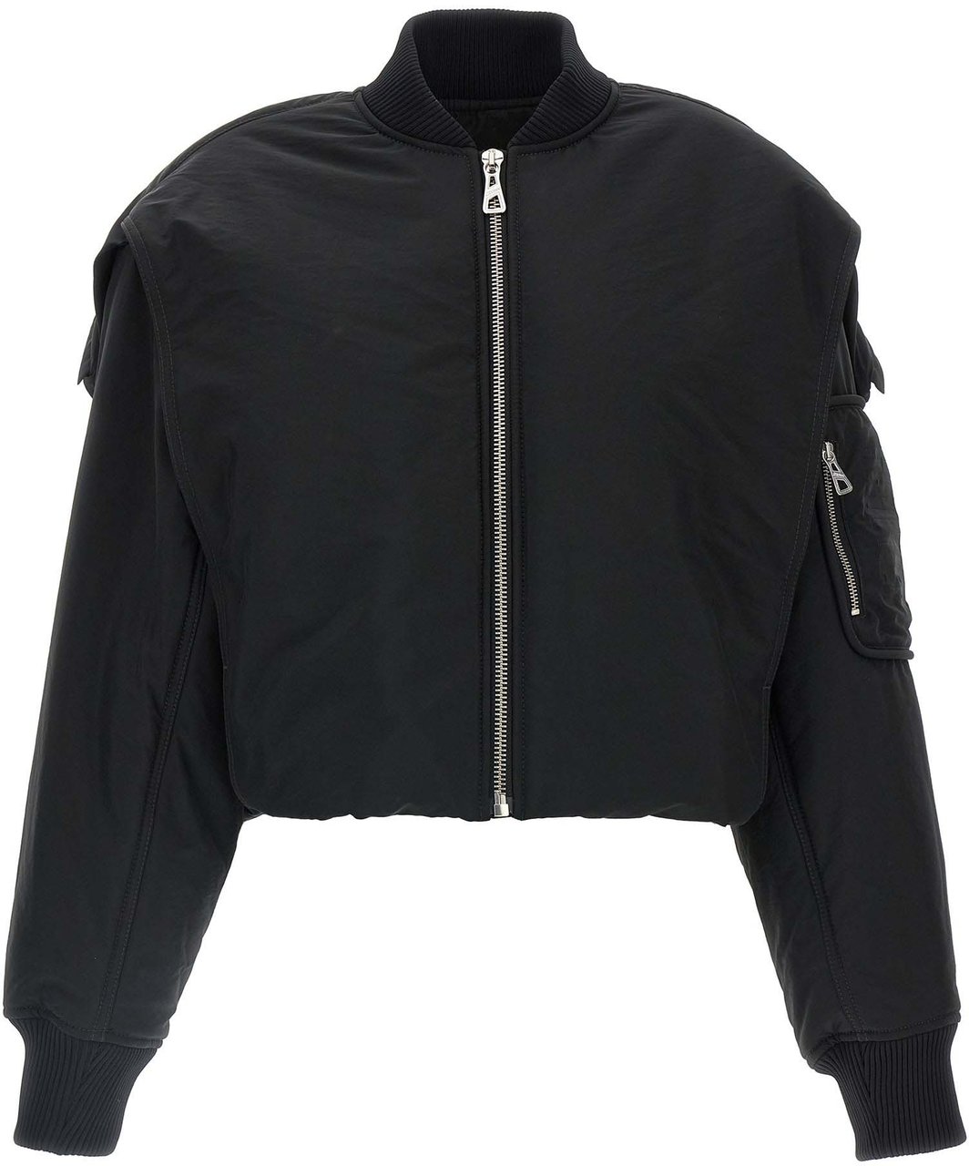 Jean Paul Gaultier Black Polyethylene Bomber Zwart