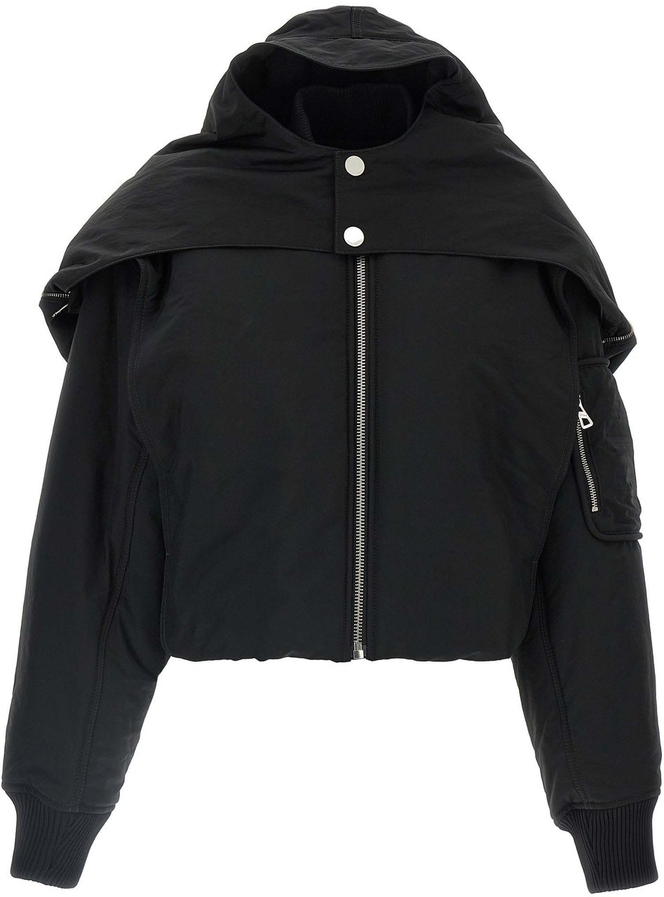 Jean Paul Gaultier Black Polyethylene Bomber Zwart