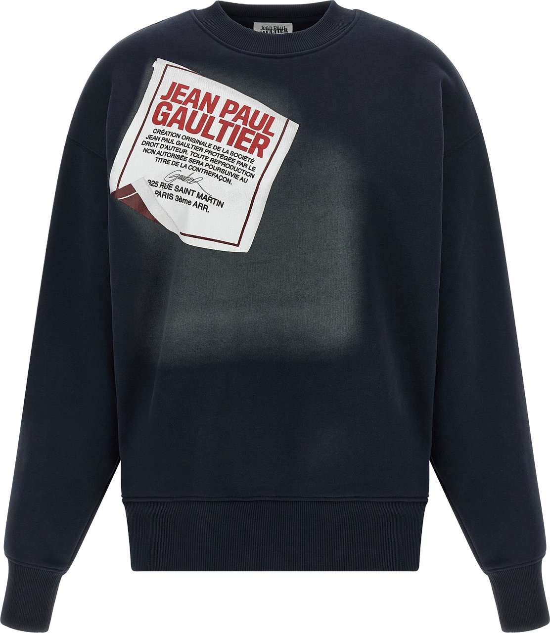 Jean Paul Gaultier Blue Cotton Sweatshirt Blauw