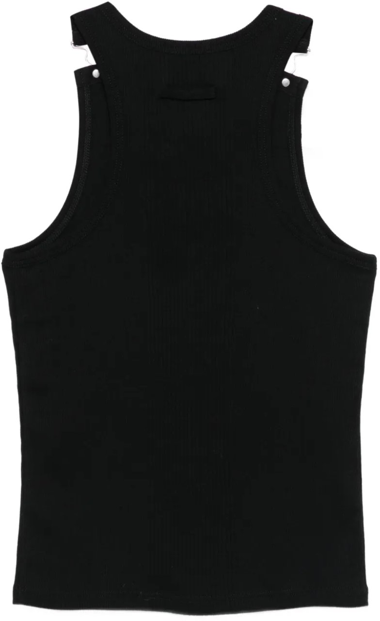 Jean Paul Gaultier Tanktop Embroidered Jean Paul Gaultier Black Zwart
